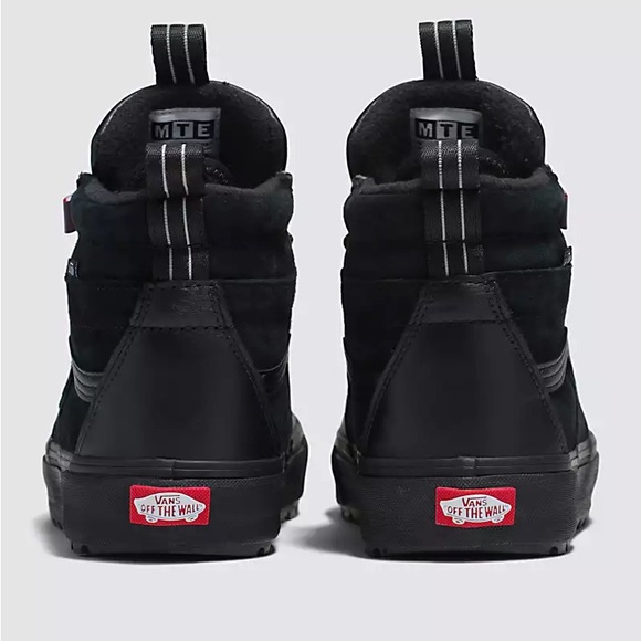 Vans Sk8 Hi Mte 2 Triple Black 3M Primaloft Hydroguard Boots Shoes Men's - Picture 4 of 5